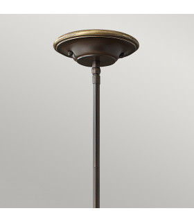 Cello 1 Light Dome Ceiling Mini Pendant Antique Bronze E27-2