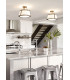 Charlotte 3 Light Semi Flush Ceiling Light Brushed Caramel E27-2
