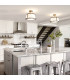 Charlotte 3 Light Semi Flush Ceiling Light Brushed Caramel E27-6