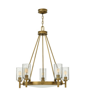 Collier 5 Light Multi Arm Chandelier Brass Finish E27-1