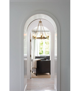 Collier 5 Light Multi Arm Chandelier Brass Finish E27-2