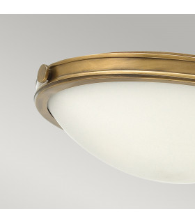 Collier 3 Light Medium Ceiling Flush Light Brass E27-2