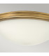 Collier 3 Light Medium Ceiling Flush Light Brass E27-3