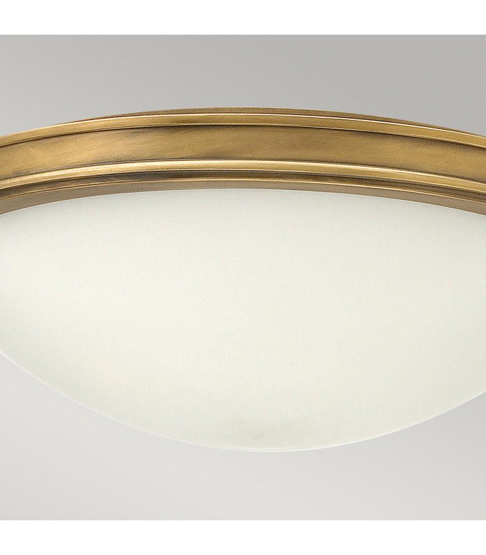 Collier 3 Light Medium Ceiling Flush Light Brass E27-3