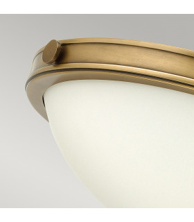 Collier 2 Light Small Ceiling Flush Light Brass E27-2