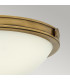 Collier 2 Light Small Ceiling Flush Light Brass E27-3