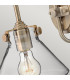 Congress 1 Light Glass Shade Wall Light Brushed Caramel E27-3