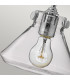 Congress 1 Light Glass Shade Wall Light Chrome E27-4