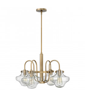Congress Multi Arm Chandelier Brushed Caramel Finish E27