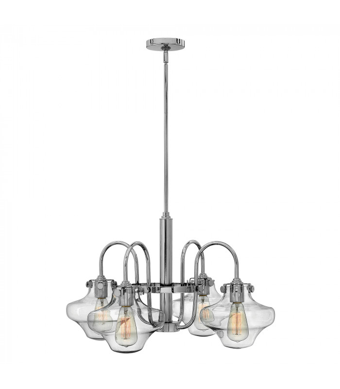 Congress Multi Arm Chandelier Chrome Finish E27