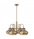 Hinkley Congress Pendant Light Multi Arm Dome Shades 4x E27 Brushed Caramel-1
