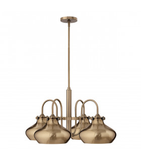 Hinkley Congress Pendant Light Multi Arm Dome Shades 4x E27 Brushed Caramel-1