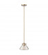 Congress 1 Light Dome Ceiling Pendant Brushed Caramel Clear Glass E27-1