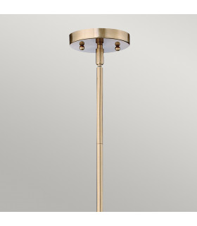 Congress 1 Light Dome Ceiling Pendant Brushed Caramel Clear Glass E27-2