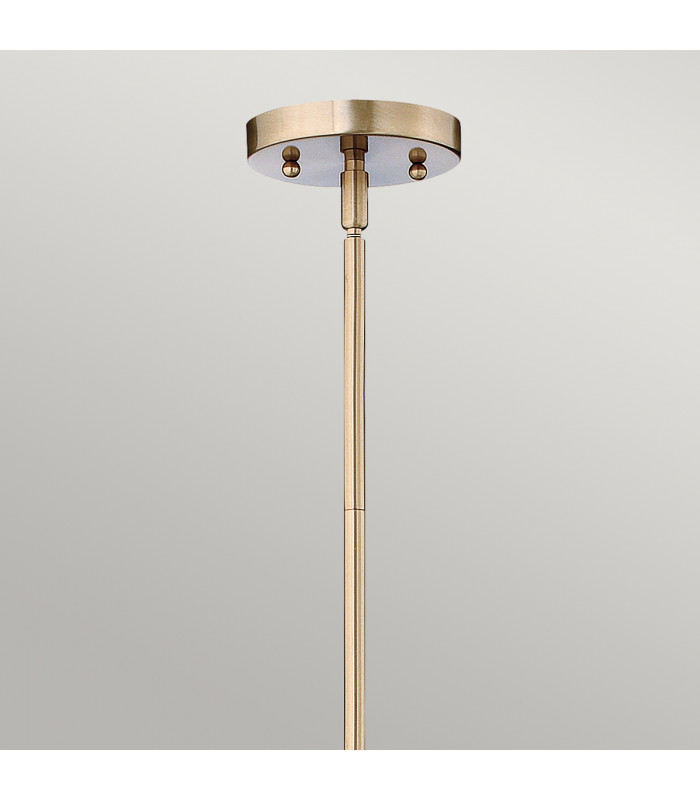 Congress 1 Light Dome Ceiling Pendant Brushed Caramel Clear Glass E27-2