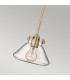 Congress 1 Light Dome Ceiling Pendant Brushed Caramel Clear Glass E27-4