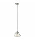 Congress 1 Light Dome Ceiling Pendant Chrome Clear Glass E27-1