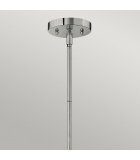 Congress 1 Light Dome Ceiling Pendant Chrome Clear Glass E27-2