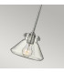 Congress 1 Light Dome Ceiling Pendant Chrome Clear Glass E27-4