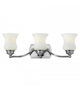 Constance 3 Light Bathroom Over Mirror Wall Light Polished Chrome IP44 G9