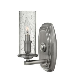 Dakota 1 Light Wall Light Polished Antique Nickel E14