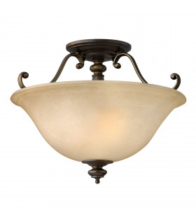 Dunhill 2 Light Semi Flush Ceiling Light Royal Bronze E27-1