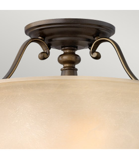Dunhill 2 Light Semi Flush Ceiling Light Royal Bronze E27-2