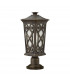 Enzo 1 Light Small Outdoor Pedestal Light Autumn IP44 E27