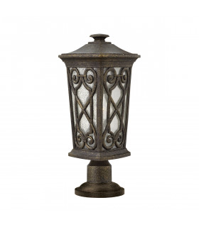Enzo 1 Light Small Outdoor Pedestal Light Autumn IP44 E27