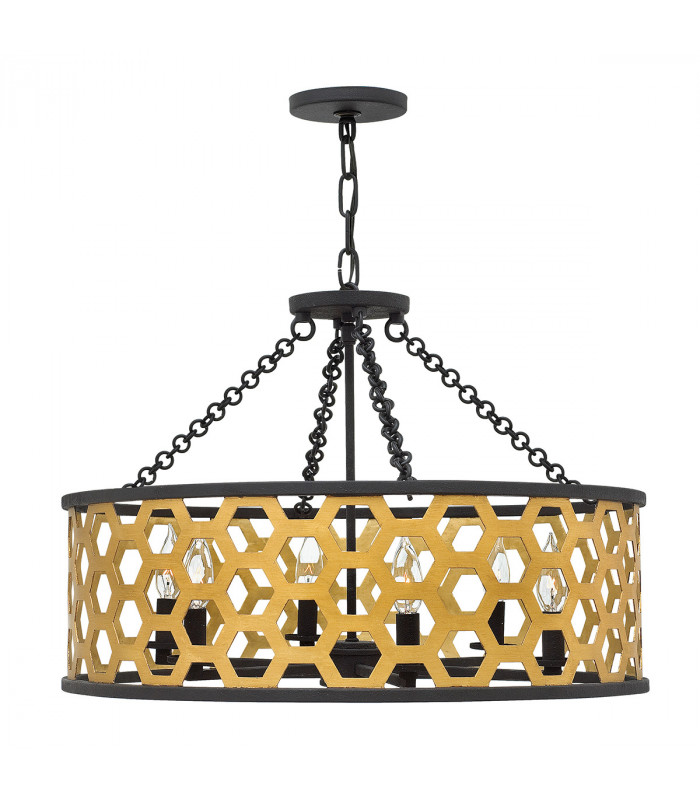 Felix 6 Light Ceiling Pendant Gold E14