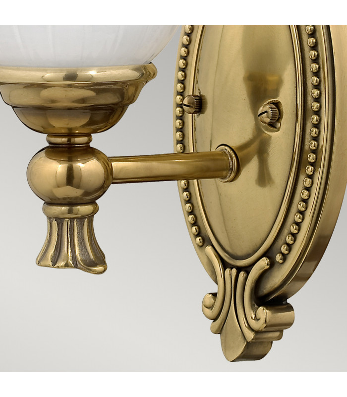 Francoise 1 Light Bathroom Wall Light Burnished Brass IP44 G9-3