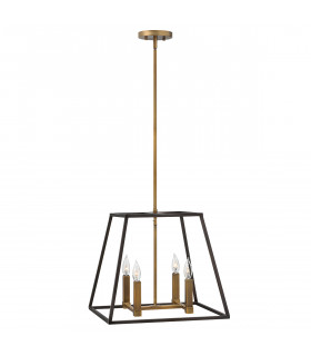 Fulton 4 Light Ceiling Pendant Chandelier Bronze E14-1