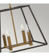 Fulton 4 Light Ceiling Pendant Chandelier Bronze E14-3