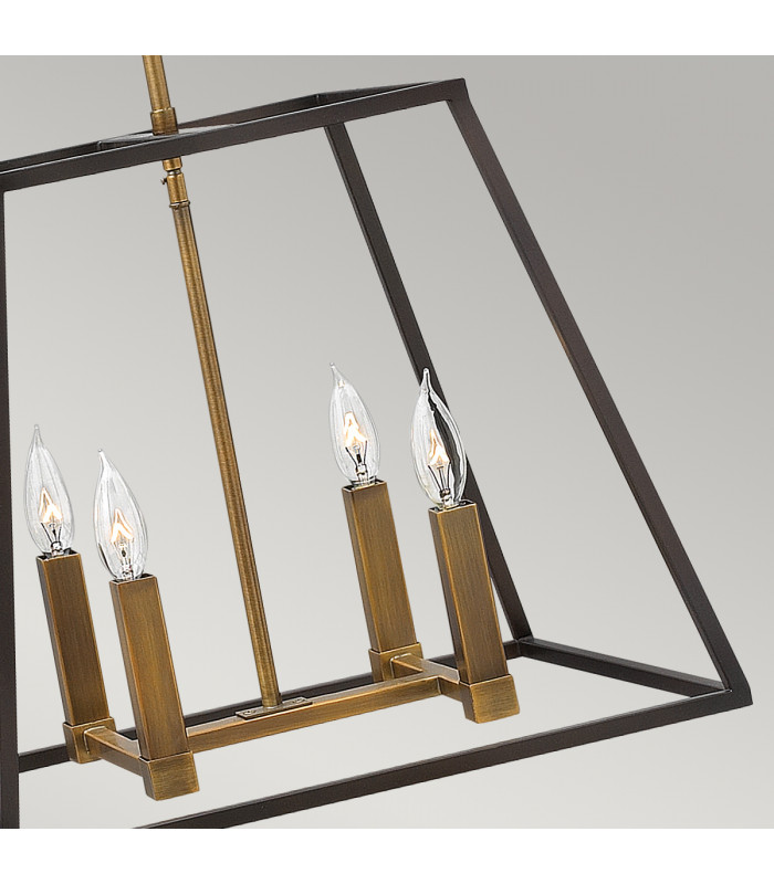 Fulton 4 Light Ceiling Pendant Chandelier Bronze E14-3