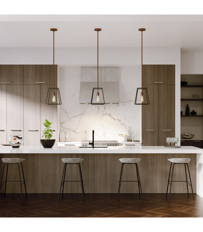 Fulton 1 Light Ceiling Pendant Bronze E27-4