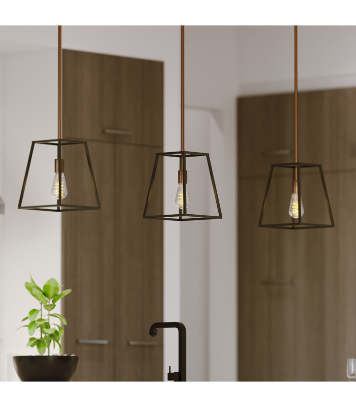Fulton 1 Light Ceiling Pendant Bronze E27-5