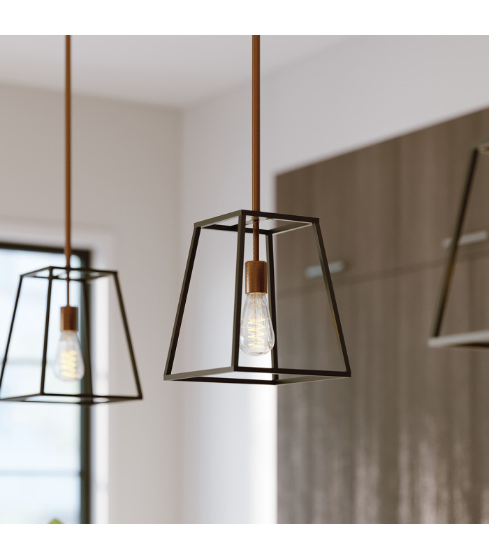 Fulton 1 Light Ceiling Pendant Bronze E27-6