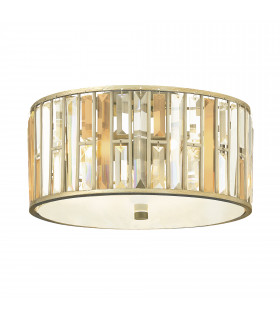 Gemma 3 Light Flush Mount Ceiling Light Silver Leaf E27-1