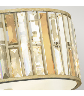 Gemma 3 Light Flush Mount Ceiling Light Silver Leaf E27-2