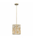 Gemma 1 Light Ceiling Mini Pendant Silver Leaf E27-1