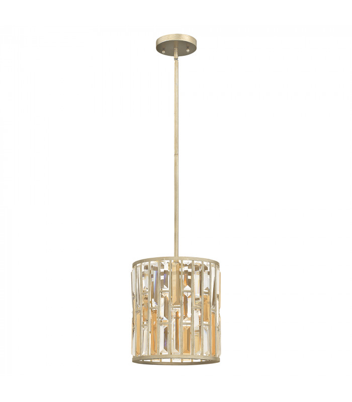Gemma 1 Light Ceiling Mini Pendant Silver Leaf E27-1