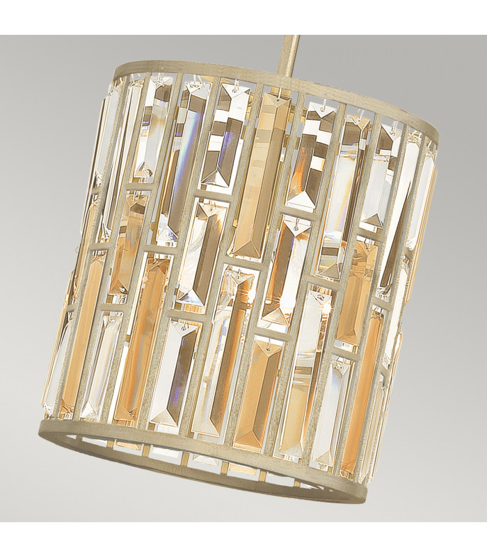 Gemma 1 Light Ceiling Mini Pendant Silver Leaf E27-3