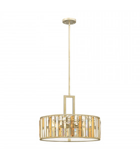 Gemma 3 Light Ceiling Pendant Silver Leaf E27-1