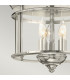 Gentry Cylindrical 3 Candle Flush Mount Lantern - Polished Nickel-2