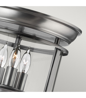 Gentry 3 Light Flush Mount Ceiling Light Pewter E14-2