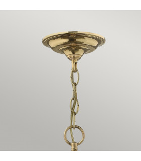 Gentry 6 Light Large Ceiling Lantern Pendant Polished Brass E14-2