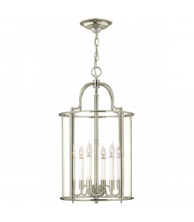 Gentry 6 Candle Large Pendant Light - Polished Nickel-1