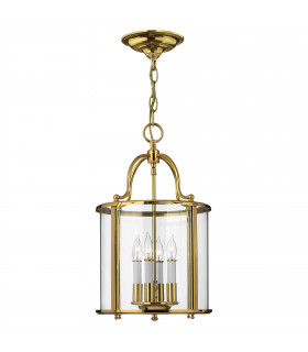 Gentry 4 Light Medium Ceiling Lantern Pendant Polished Brass E14-1