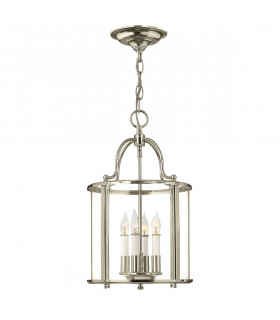 Gentry 4 Candle Medium Pendant Light - Polished Nickel-1