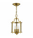 Gentry 3 Light Small Ceiling Lantern Pendant Polished Brass E14-1